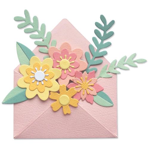 Sizzix Thinlits - Flowers W/Envelope