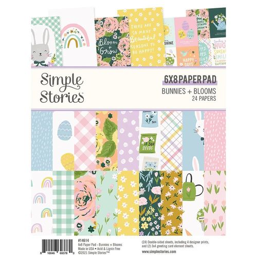 Bunnies & Blooms Double-Sided Paper Pad 6"X8"