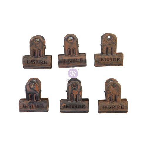 Daily Planner Metal Binder Clips - Rusty