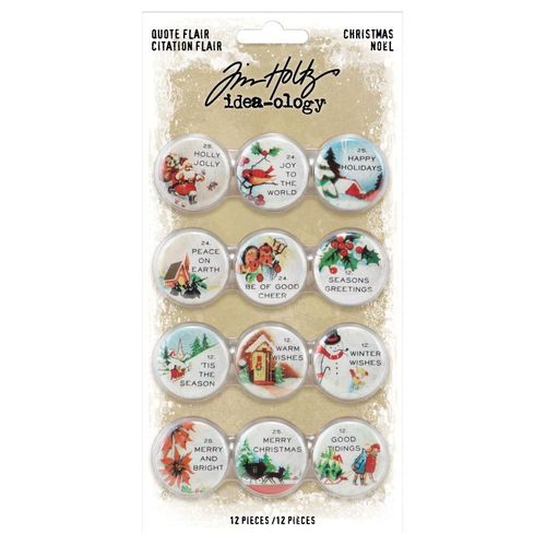 Idea-Ology Quote Flair Buttons Christmas
