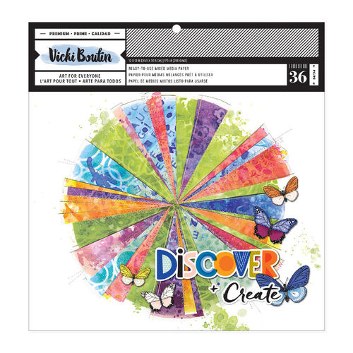 Vicki Boutin Discover + Create Ready-to-use Mixed Media Paper 12"x12"