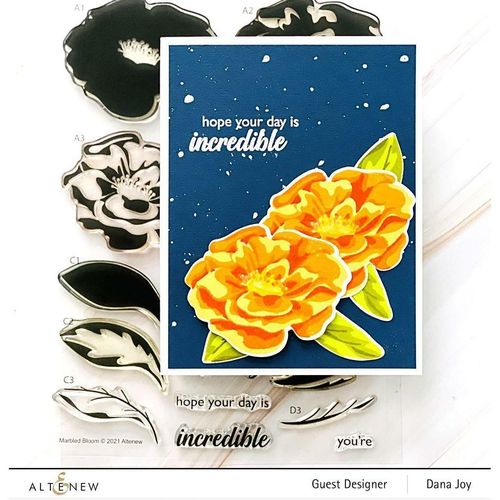 Clear Stamp & Die & Stencil Bundle - Marbled Bloom