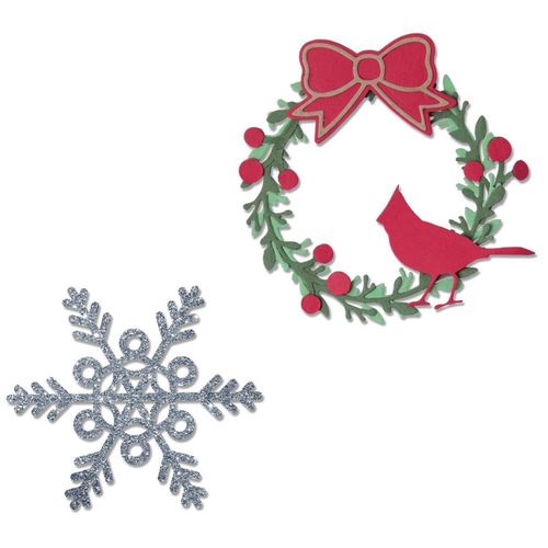 Sizzix Thinlits - Wreath & Snowflake