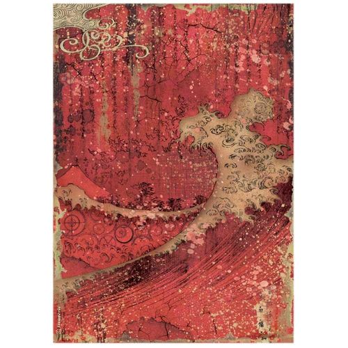 Sir Vagabond In Japan Rice Paper Sheet A4 - Red Texture