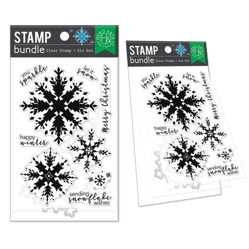 Color Layering Snowflake Bundle Clear Stamp & Die Combo