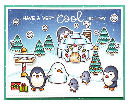 Clear Stamp - Penguin Party