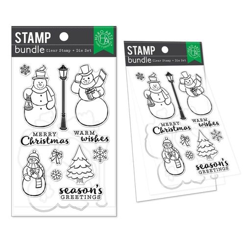 Merry Snowmen Bundle Clear Stamp & Die Combo