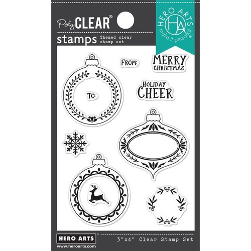 Clear - Holiday Cheer Ornaments