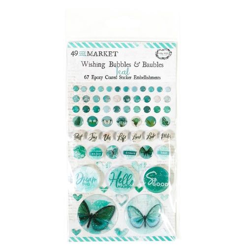 Vintage Artistry In Teal Wishing Bubbles & Baubles