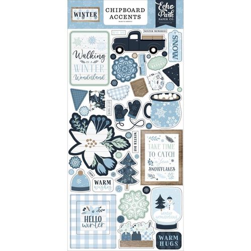 Winter Chipboard 6"X13" - Accents