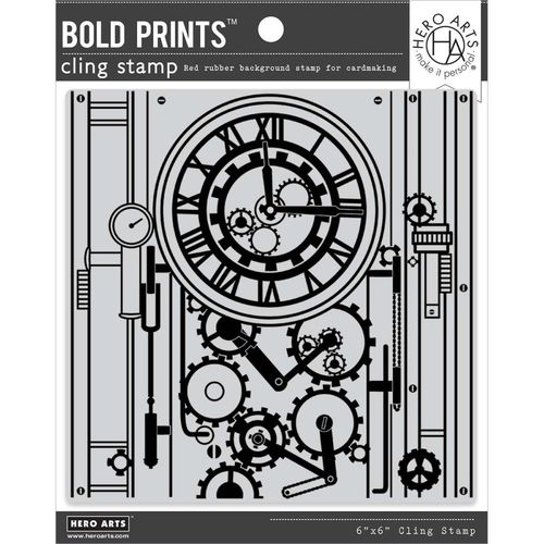 Cling - Gear Clock Bold Prints