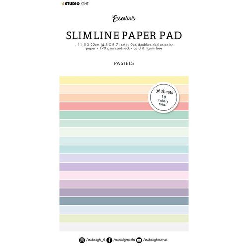 Essentials Paper Pad - Unicolor Pastels Slimline nr.32
