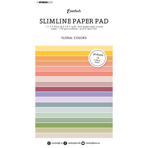 Essentials Paper Pad - Unicolor Floral Slimline nr.33