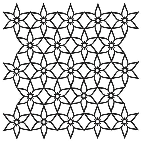 Schablone Starflower Net 6" x 6"
