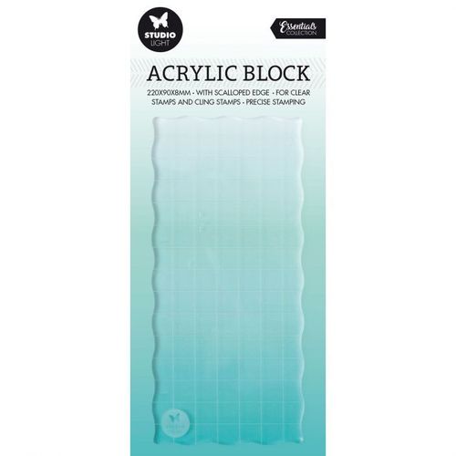 Acrylblock with Grid 15x7x0,8cm (Kleines Slimline Format)