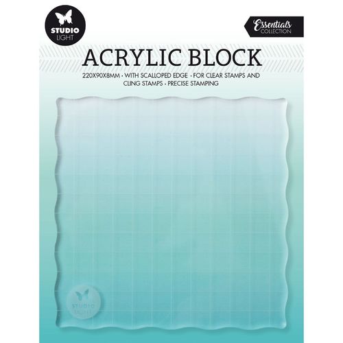 Acrylblock with Grid 12x12x0,8cm