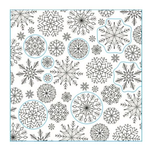 Simon Hurley create. Cling Stamp - Stitched Snowflakes