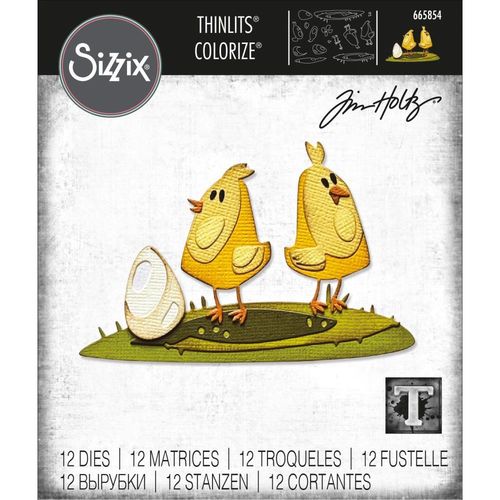 Sizzix Thinlits - Tim Holtz Papercut Chicks Colorize