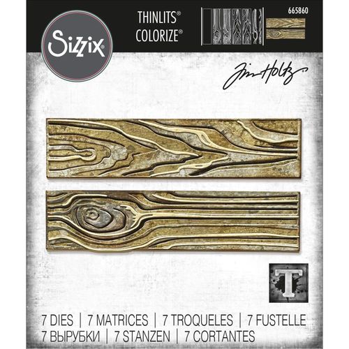 Sizzix Thinlits - Tim Holtz Woodgrain Colorize