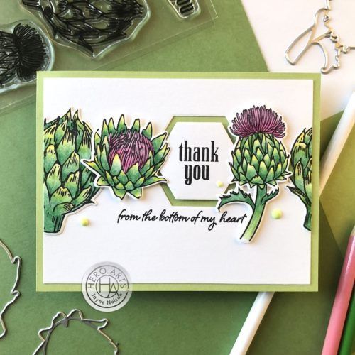 Artichoke Blooms Clear Stamp & Die Combo