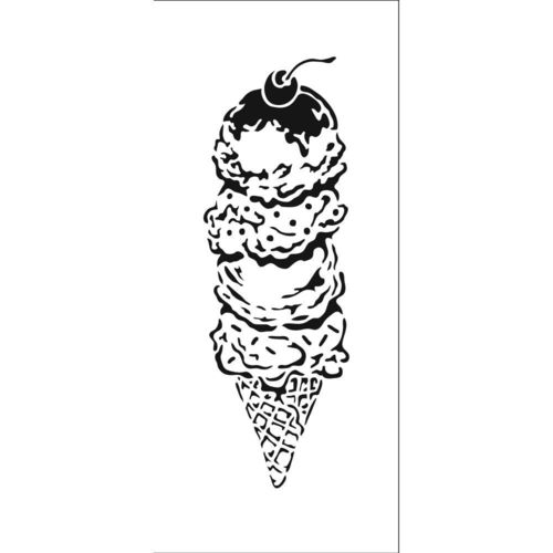 Schablone Ice Cream Cone 6"x9" (Slimline)