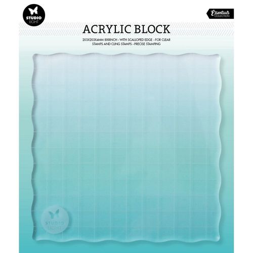 Acrylblock with Grid 20,3x20,3x0,8cm