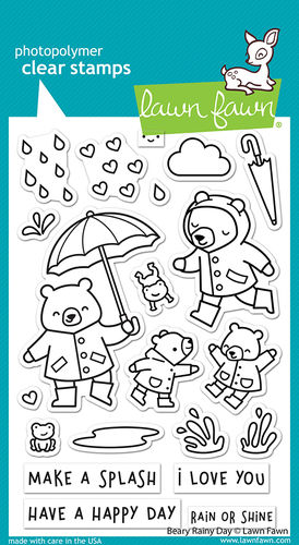 Clear Stamp - Beary Rainy Day