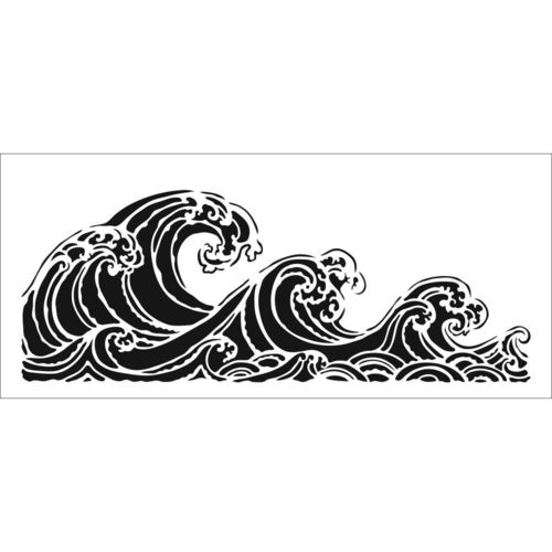Schablone Ocean Waves 6"x9" (Slimline)