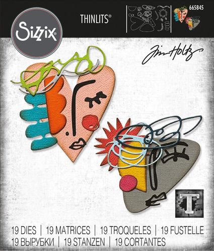 Sizzix Thinlits - Tim Holtz Abstract Faces