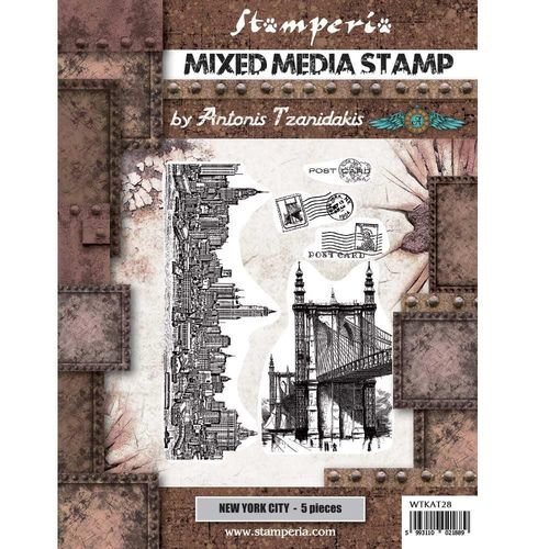 Mixed Media Stamp Sir Vagabond Aviator - New York City