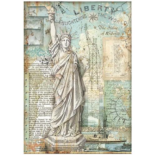 Sir Vagabond Aviator Rice Paper Sheet A4 - Statue of Liberty