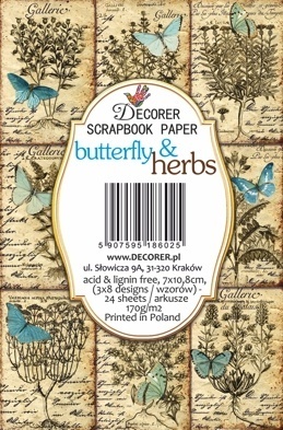 Decorer Butterfly & Herbs Paper Pack