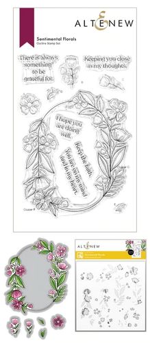 Clear Stamp & Die & Stencil Bundle - Sentimental Florals