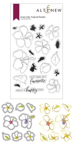 Clear Linear Life: Tropical Garden Stamp & Die & Hot Foil Plate Bundle