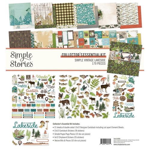 Simple Stories Collector's Essential Kit 12"X12" - Simple Vintage Lakeside