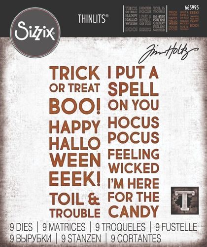 Sizzix Thinlits - Tim Holtz Bold Text Halloween