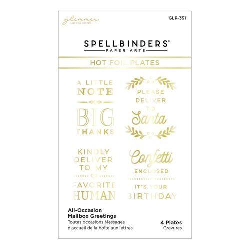 Spellbinders Glimmer Hot Foil Plate - All-Occasion Mailbox Greetings