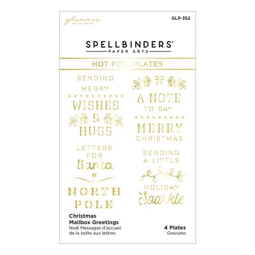 Spellbinders Glimmer Hot Foil Plate - Christmas Mailbox Greetings
