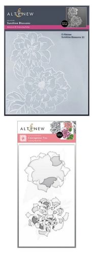 Sunshine Blossoms 3D Embossing Folder & Courageous You Coloring Stencil Bundle