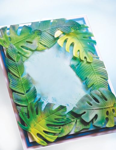 Tropical Leaves 3D Embossing Folder and Matching Dies