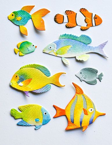Ocean Fish 3D Embossing Folder and Matching Dies