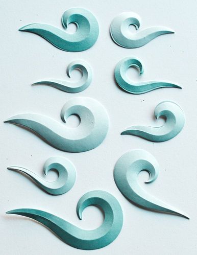 Curling Waves 3D Embossing Folder and Matching Dies