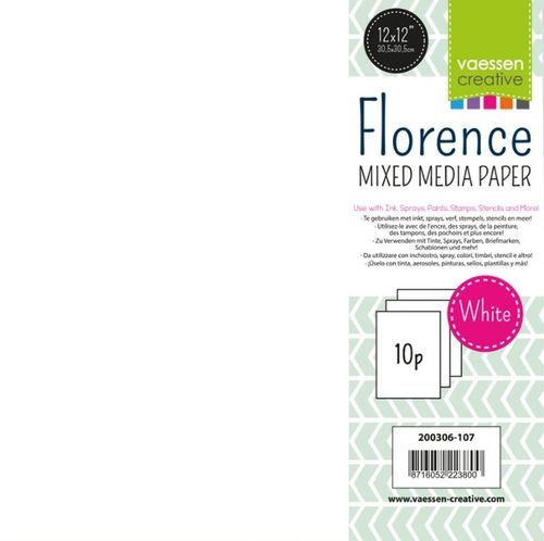 Florence • Paper Mixed Media Smooth 12x12" 240g (10 Blatt)