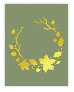 Leafy Branches Hot Foil Plate