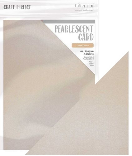 Tonic Craft Perfect Pearlescent Card A4 - Coffee Cream