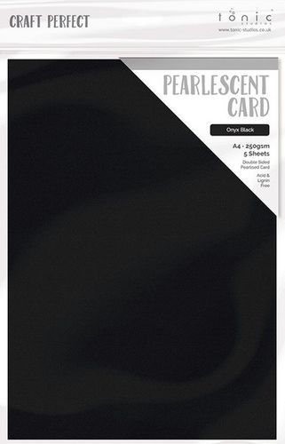 Tonic Craft Perfect Pearlescent Card A4 - Onyx Black