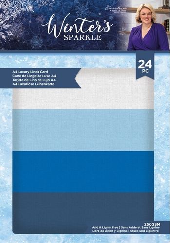 Winter's Sparkle A4 Luxury Linen Card Pack