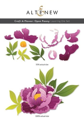 Stanzschablone Craft-A-Flower: Open Peony