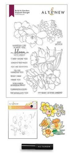 Build-A-Garden: Daffodil Delight & Add-on Die Bundle (mit Stanzschablone)