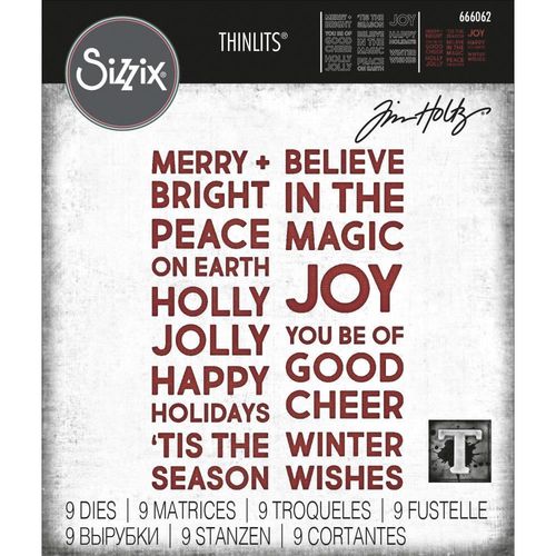 Sizzix Thinlits - Tim Holtz Bold Text Christmas